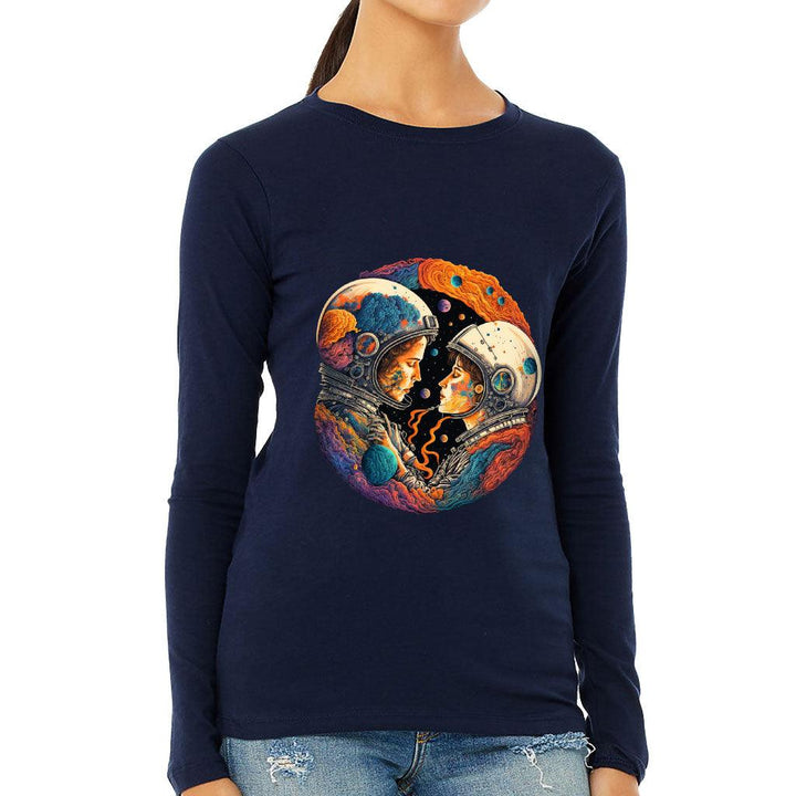 Love Astronaut Women's Long Sleeve T-Shirt - Fantasy Long Sleeve Tee - Art T-Shirt - MRSLM