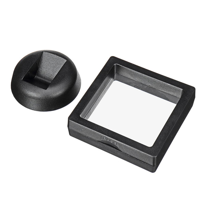 Square 3D Album Floating Frame Holder Coin Box Jewelry Box Display Showcase with Stand - MRSLM