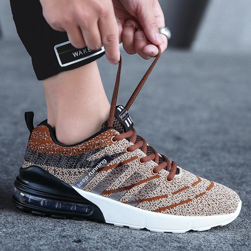 Flying Woven Mesh Running Shoes Men's Size 47 Plus Size Casual Sports Shoes - MRSLM