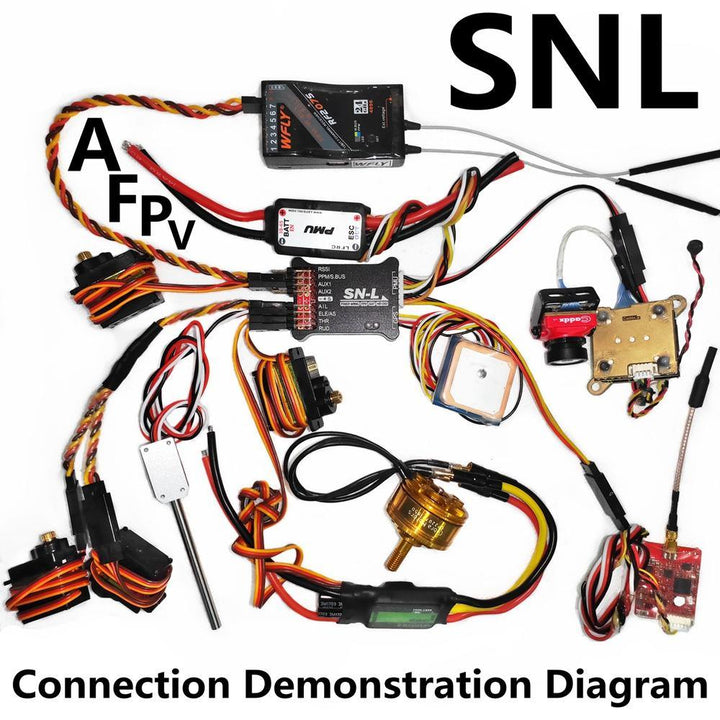 AFPV SN-L Owl FPV Flight Controller HD OSD With PMU M8 GPS Module For RC Airplane Fixed-Wing Model - MRSLM