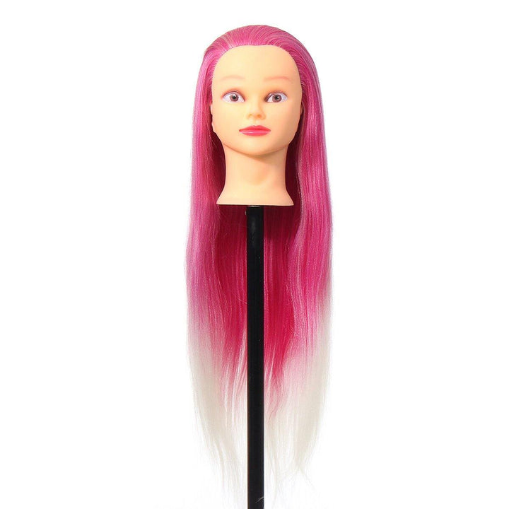 27'' Colorful Mannequin Head Hair Hairdressing Practice Training Salon + Clamp - MRSLM