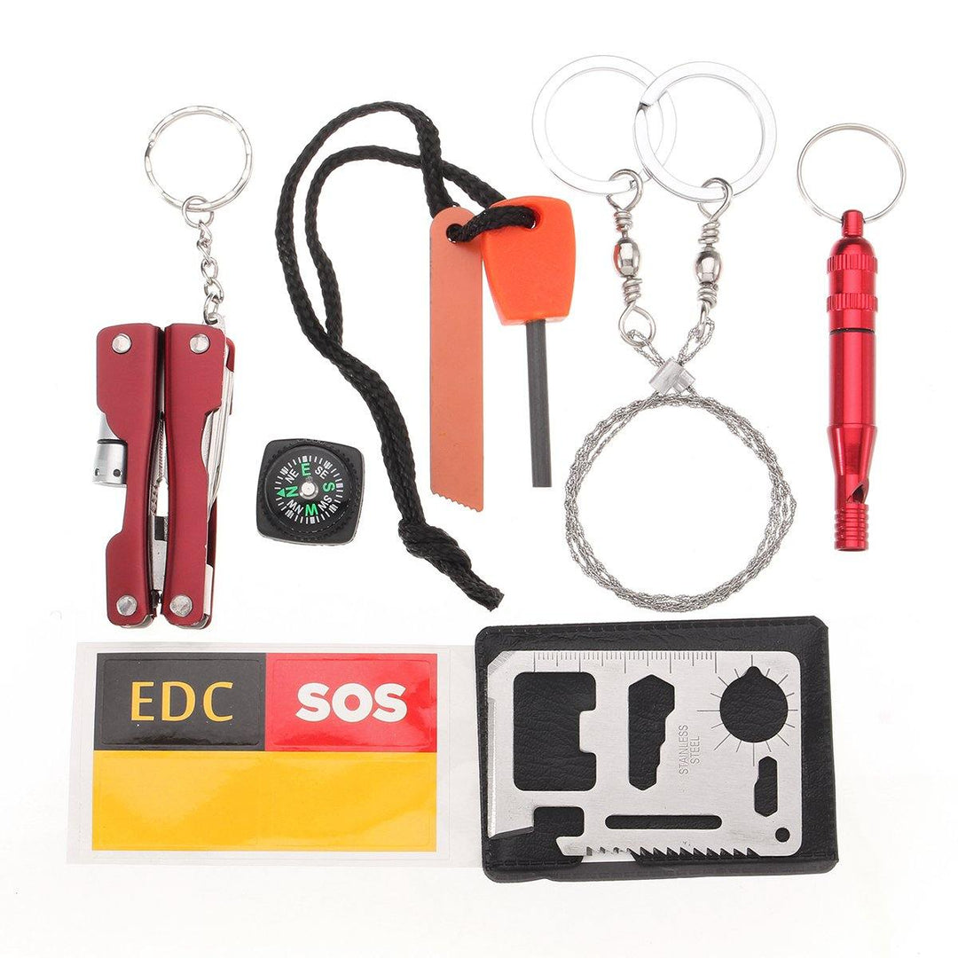 SOS Outdoor Survival First Aid Hiking Kit Camping Rescue Gear Emergency - MRSLM
