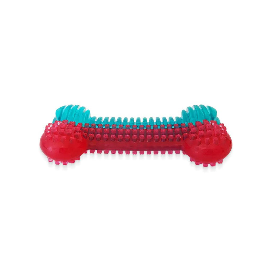 Dual Colored Rubber Bone Dog Chew Toy - MRSLM