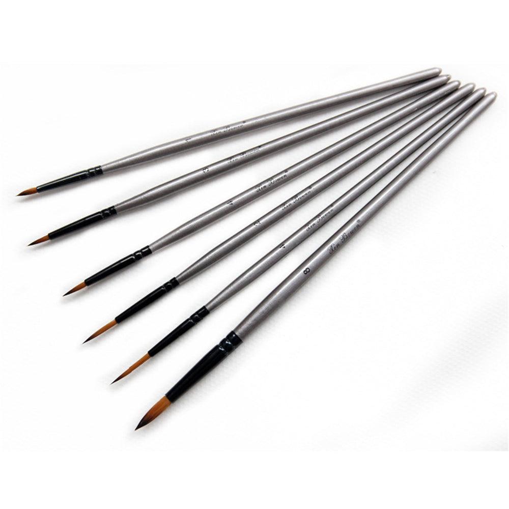 Xinbowen HB-3356-6A Nylon Painting Brush Set Line Drawing Pen Watercolor Acrylic Painting Brush 6Pcs Set For Beginner Professional (6pcs) - MRSLM