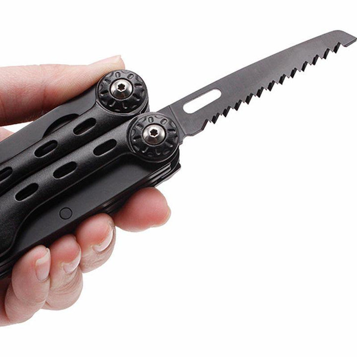 11 IN 1 Black Stainless Steel Folder Pliers Multi-Purpose Pliers Camping Outdoor Pliers Tool - MRSLM