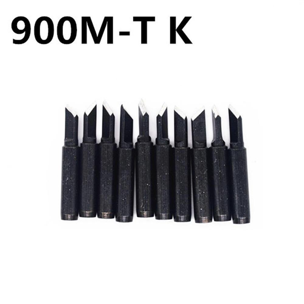 10pcs Black 936 Soldering Iron Tips 900M-T Edition Horseshoe Flat for Hakko Soldering Rework Station - MRSLM