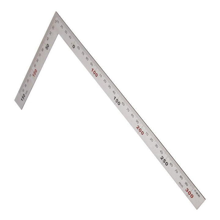 150 x 300mm Metric Square Ruler Stainless Steel 90 Degree Angle Corner Ruler - MRSLM