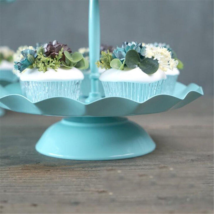 2 / 3 Ters Blue Cake Holder Cupcake Stand Birthday Wedding Party Display Holder Decorations - MRSLM