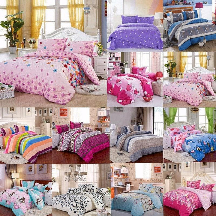 3 Or 4pcs Cotton Blend Mix Patterns Paint Printing Bedding Sets Twin Full Queen Size - MRSLM