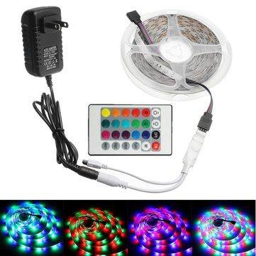 2M 3M 5M 10M 8mm DC12V Waterproof RGB LED Light Strip Remote Controller Outdoor Indoor KTV Hotel Home Decor - MRSLM