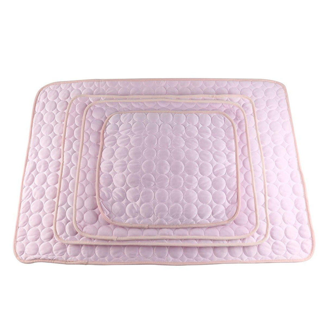 Pink Dog Pet Cat Cooling Mat Summer Cool Bed Pad Cushion Heat Relief Net Cotton Pet Carpet - MRSLM