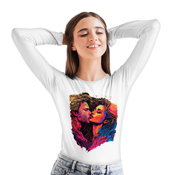 Passion Long Sleeve T-Shirt - Couple Print T-Shirt - Unique Long Sleeve Tee - MRSLM