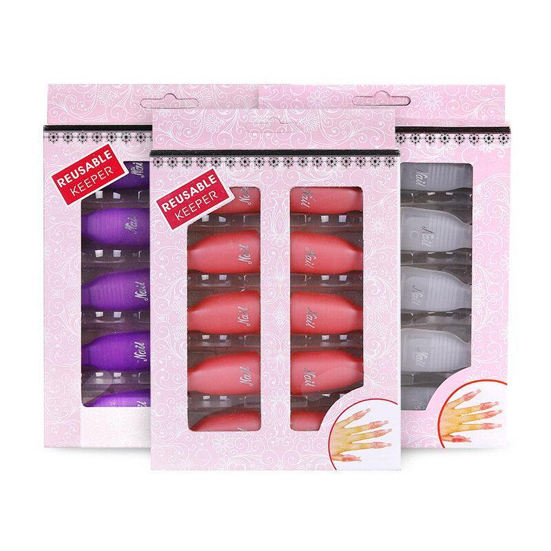 10 Pcs Nail Nail Remover Clip Nail Remover Nail Polish Remover Finger Set - MRSLM