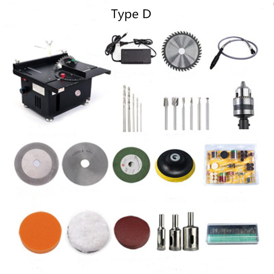 100V-240V Mini Household Table Saws Woodworking Micro Precision Bench Saws Multifunctional Cutting Machine - MRSLM