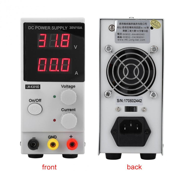 LONG WEI LW-K3010D 110V/220V 30V 10A Adjustable Digital DC Power Supply Switching Power Supply - MRSLM