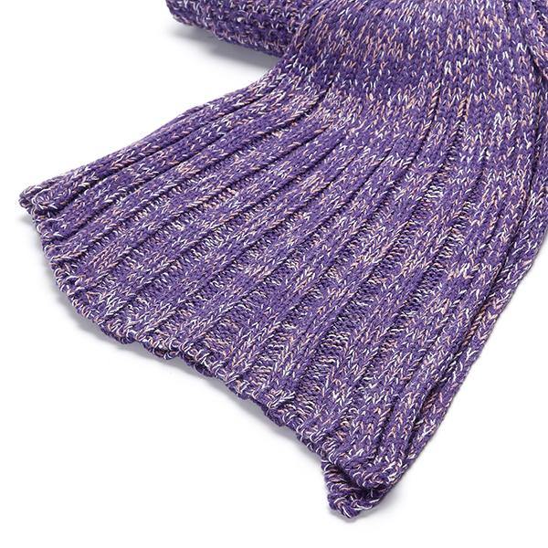 180x90CM Yarn Knitting Mermaid Tail Blanket Cashmese-like Warm Super Soft Sleep Bag Bed Mat - MRSLM