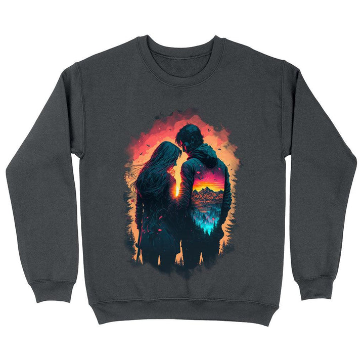 Nature Print Sweatshirt - Couple Crewneck Sweatshirt - Art Sweatshirt - MRSLM