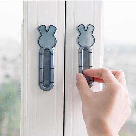 2 PCS Window Paste Handle Stickers Cabinet Door Handle Wardrobe Lock Handle Hook - MRSLM