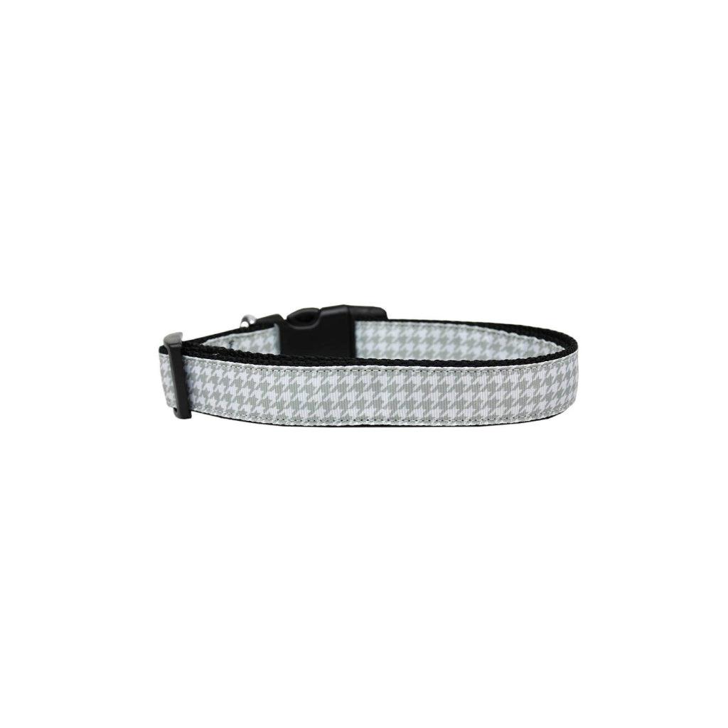 Grey Houndstooth Nylon Ribbon Collar - MRSLM