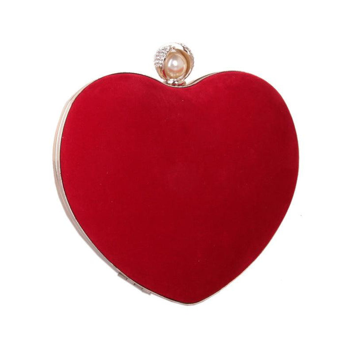 Heart-shaped Dinner Bag With Diamond Pearls - MRSLM