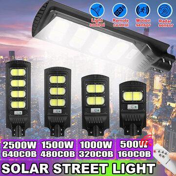 160/320/480/640COB LED Solar Street Light PIR Motion Sensor Outdoor Wall Lamp With Remote Control - MRSLM