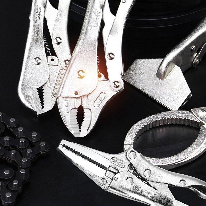 LAOA Power Locking Pliers Set Welding/Straight/ Needle Nose/ Flat Nose/ Sealing/ Oil Filter Locking Pliers - MRSLM