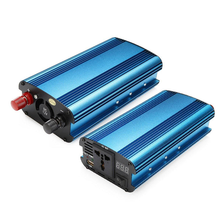 1200W PEAK DC 12V/24V to AC 220V Power Inverter Charger LED Modified Sine Wave Converter - MRSLM