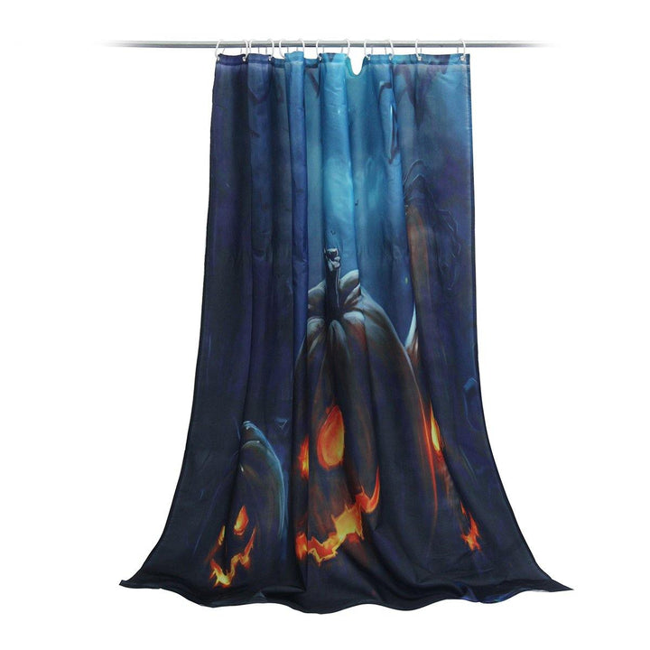 71''x71''Halloween Bathroom Decor Underwater Waterproof Shower Curtains with 12 Hooks - MRSLM