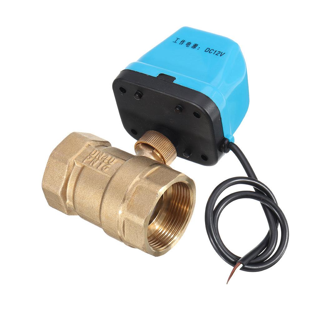 TMOK TK260 DC 12V 1/2" 3/4" 1" 1-1/4" Motorized Electric Brass Ball Valves 3 Wire Full Port Valve - MRSLM