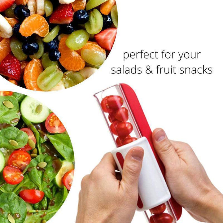 Tomato Chip Slicer Vegetable Fruit Zip Slicer Knife Grape Cutter Chopper Multifunctional Kitchen Tools - MRSLM