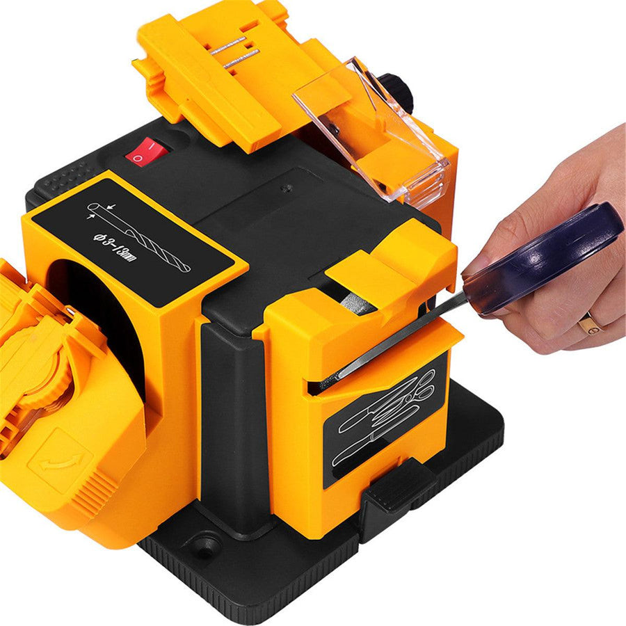 96W 220V Electric Adjustable Knife Sharpener Tool Multi-Function Household Drill Bit Scissor Sharpener Grinder (EU Plug) - MRSLM