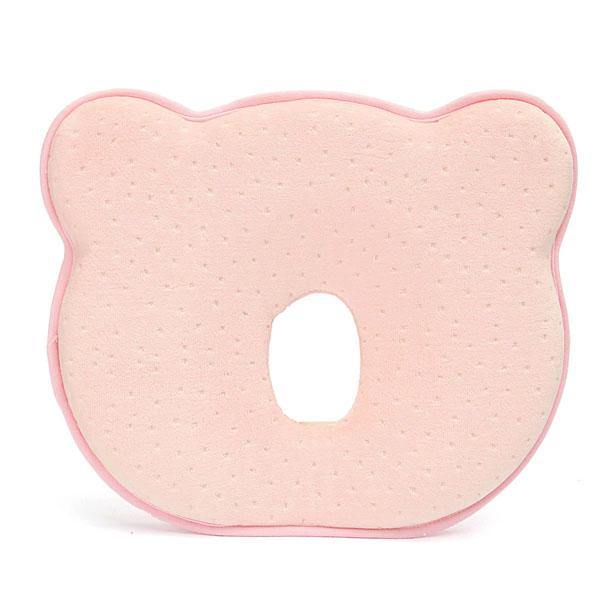 22x26x3.5cm Memory Cotton Newborn Baby Correcting Head Cervical Vertebra Pillow Blue Pink - MRSLM