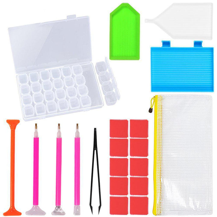 20Pcs Diamond Painting Tool Set Diamond Embroidery Box 5D DIY Art Craft Diamond Painting Kits for Adults - MRSLM