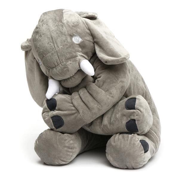 50x45cm Grey Large Elephant Plush Stuffed Pillows Cushion Gift Bedding Decor Back Cushions - MRSLM