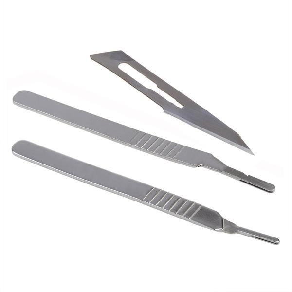 DANIU 40pcs Carbon Steel Surgical Scalpel Blade with 2pcs Handle - MRSLM