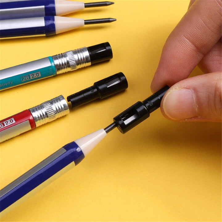 1pc 2.0mm Mechanical Pencil Own a Sharpener 2B pencil Automatic Pencil Drawing Sketch Office Supplies Stationery (Random Color) - MRSLM