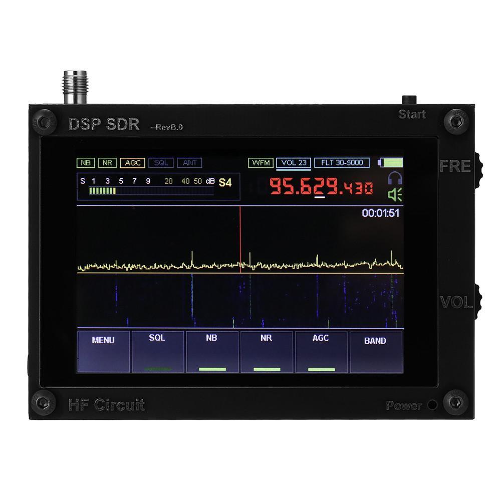 Ultra-thin 50KHz-200MHz Malahit SDR Receiver Malachite DSP Software Defined Radio 3.5" Display Battery Inside Nice Sound - Black 400MHz~2GHz - MRSLM