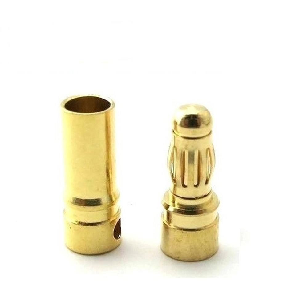 50 Pairs 5.5mm Gold Bullet Connector Banana Plug For ESC Battery Motor - MRSLM