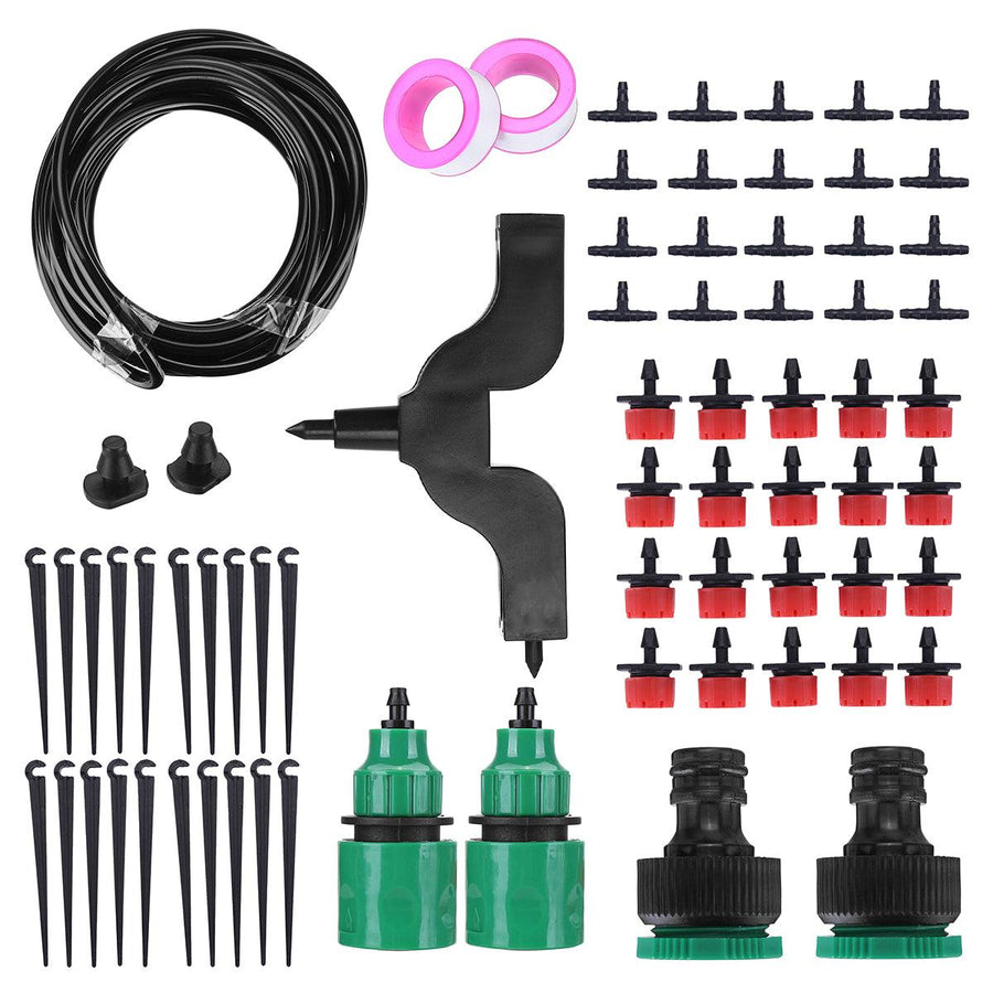 5-25M Water Hose Plants Garden Auto Drip Irrigation System Watering Micro Drip Kit - MRSLM