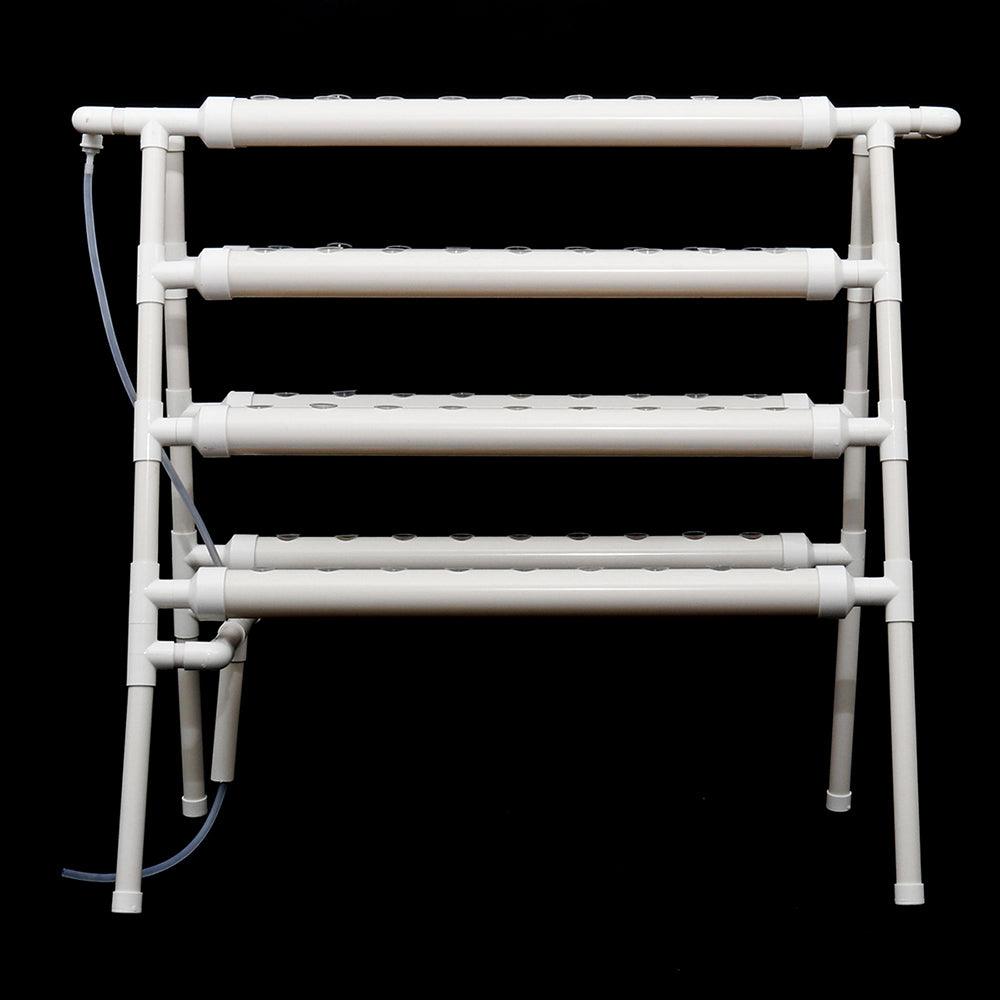 4 Layer 72 Holes Vertical Hydroponic Piping Site Grow Kit DWC Deep Water Culture Vegetable Planting System - MRSLM