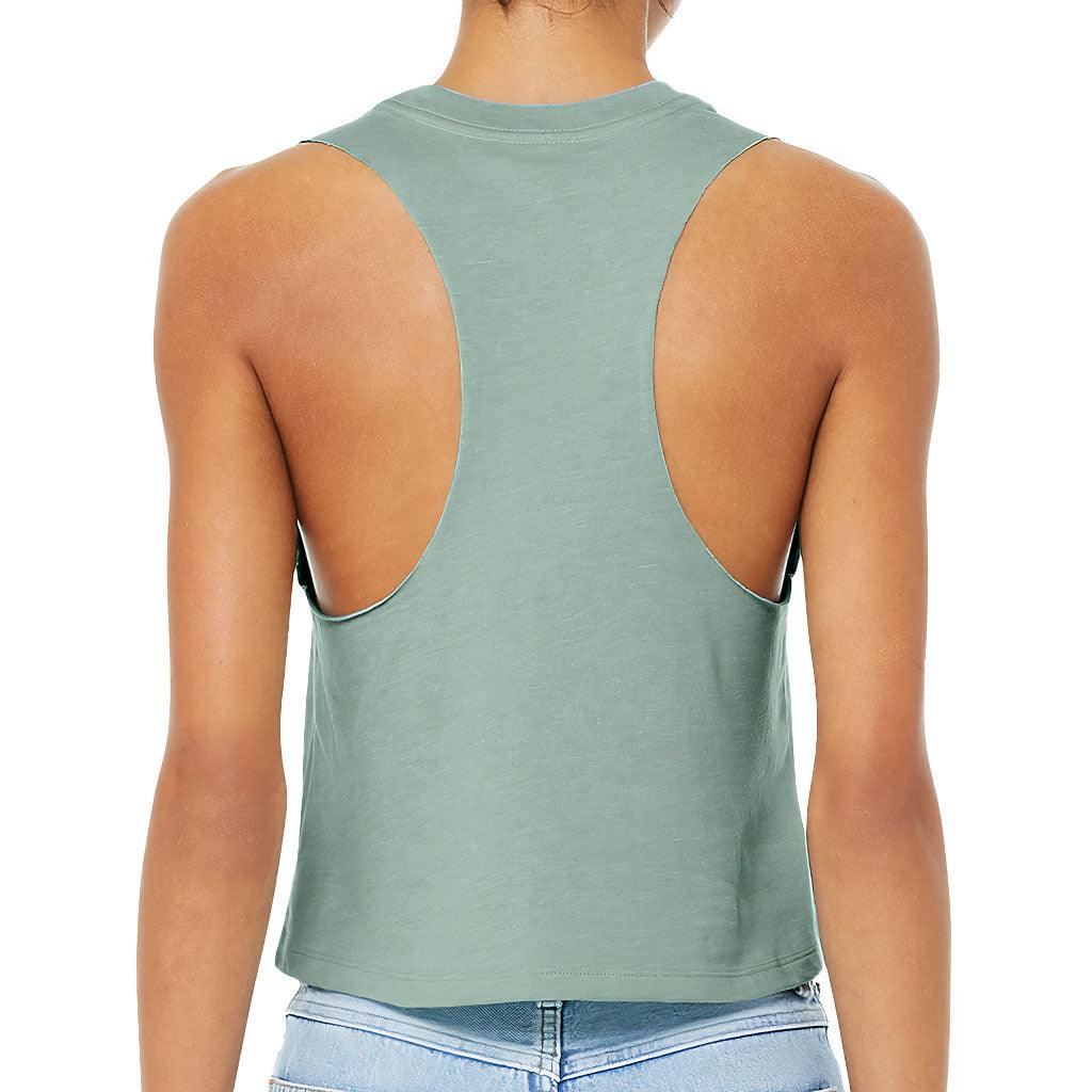 Avocado Racerback Cropped Tank - Love Couple Women's Tank - Graphic Tank Top - MRSLM