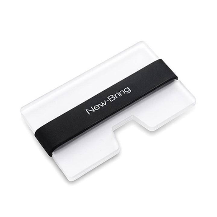 NewBring Transparent Card Holder Luminous Card Money Small Wallet ID Holder High Capacity Office Business - MRSLM