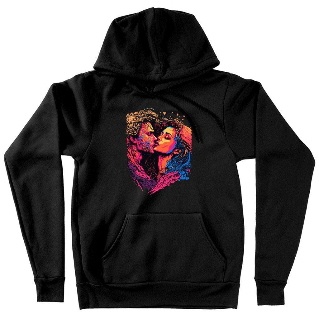 Passion Hooded Sweatshirt - Couple Print Hoodie - Unique Hoodie - MRSLM