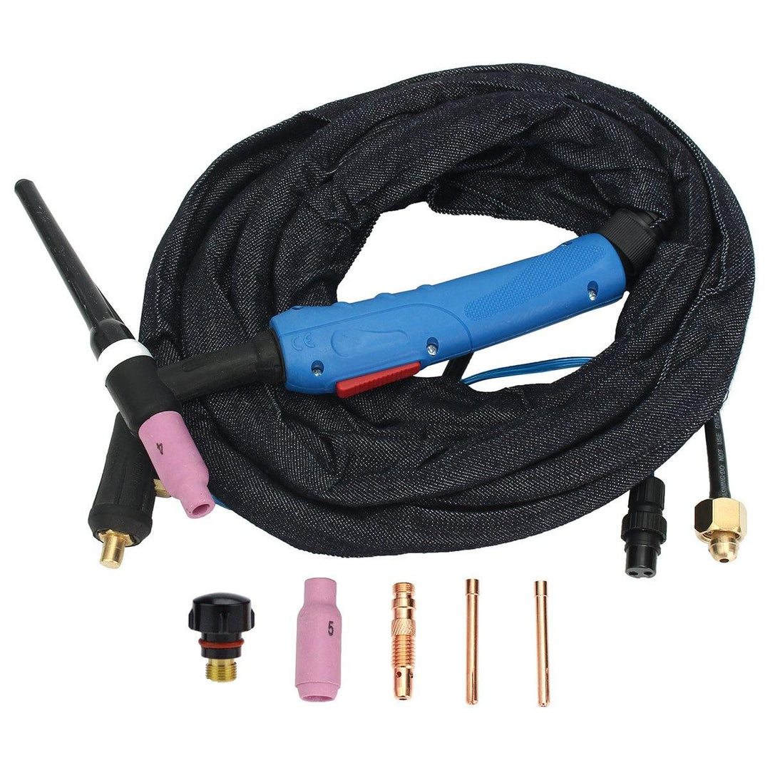 WP-17F 12Foot Air-Cool Tig Welding Torch Kit Complete Flexible Head Body Collet - MRSLM