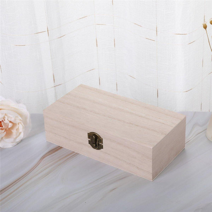 Solid Wood Rectangular Cigars Storage Box Retro Wooden Box Gift Box Flip Type - MRSLM