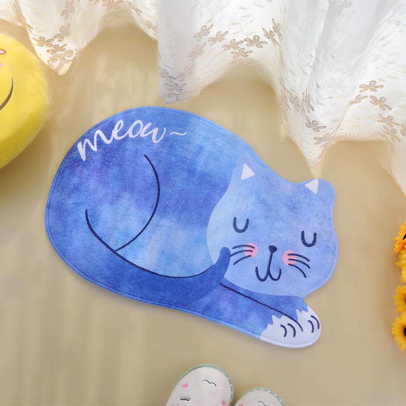 Honana WX-47 Kawaii Floor Mats Animal Cute Cat Bathroom Kitchen Carosets Living Room Anti-Slip Rug - MRSLM