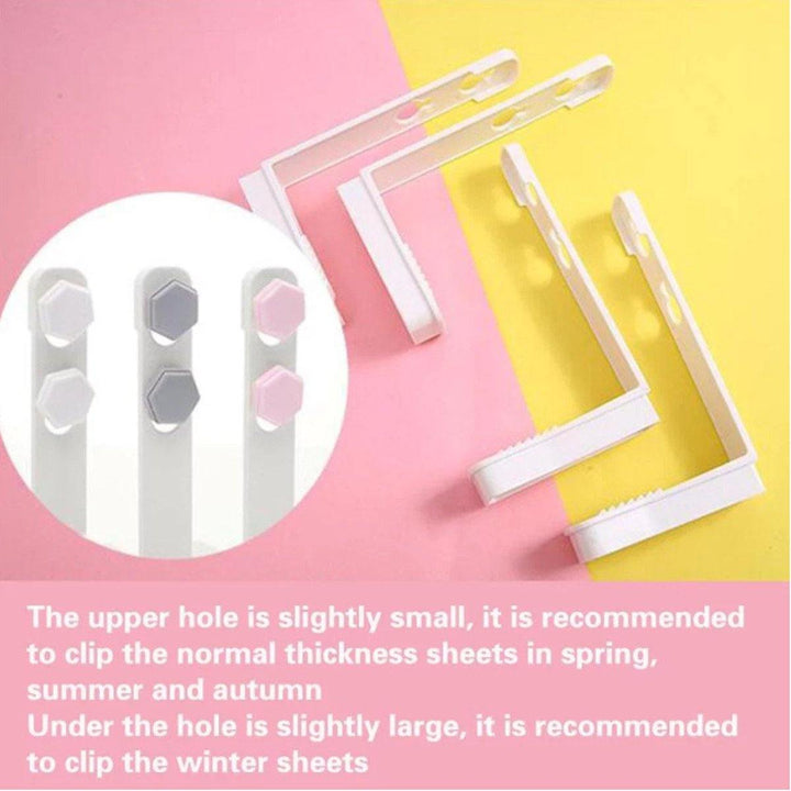 4pcs Triangle Bed Sheet Mattress Holder Fastener Grippers Clips Suspender Strap Clamp - MRSLM