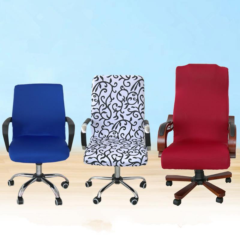 S/M/L Office Computer Chair Cover Side Zipper Design Arm Chair Cover Recouvre Chaise Stretch Rotating Lift Chair Cover - MRSLM