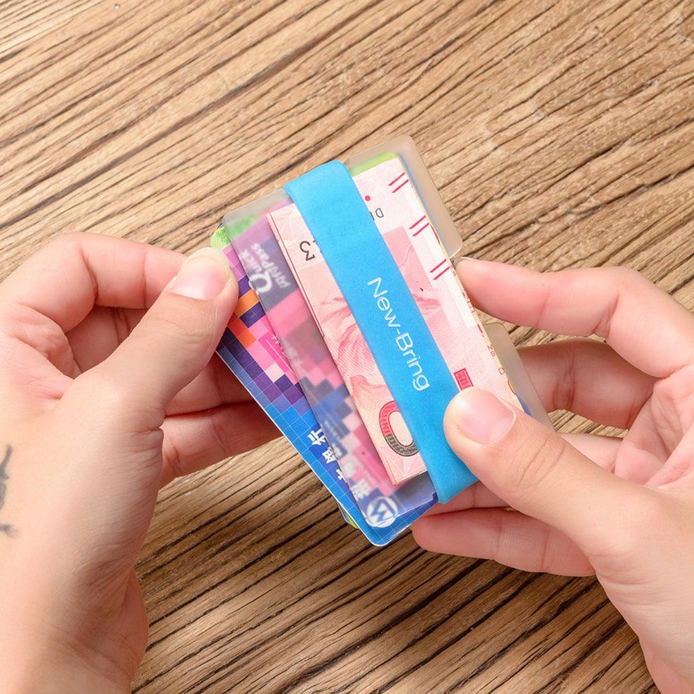 NewBring Transparent Card Holder Luminous Card Money Small Wallet ID Holder High Capacity Office Business - MRSLM