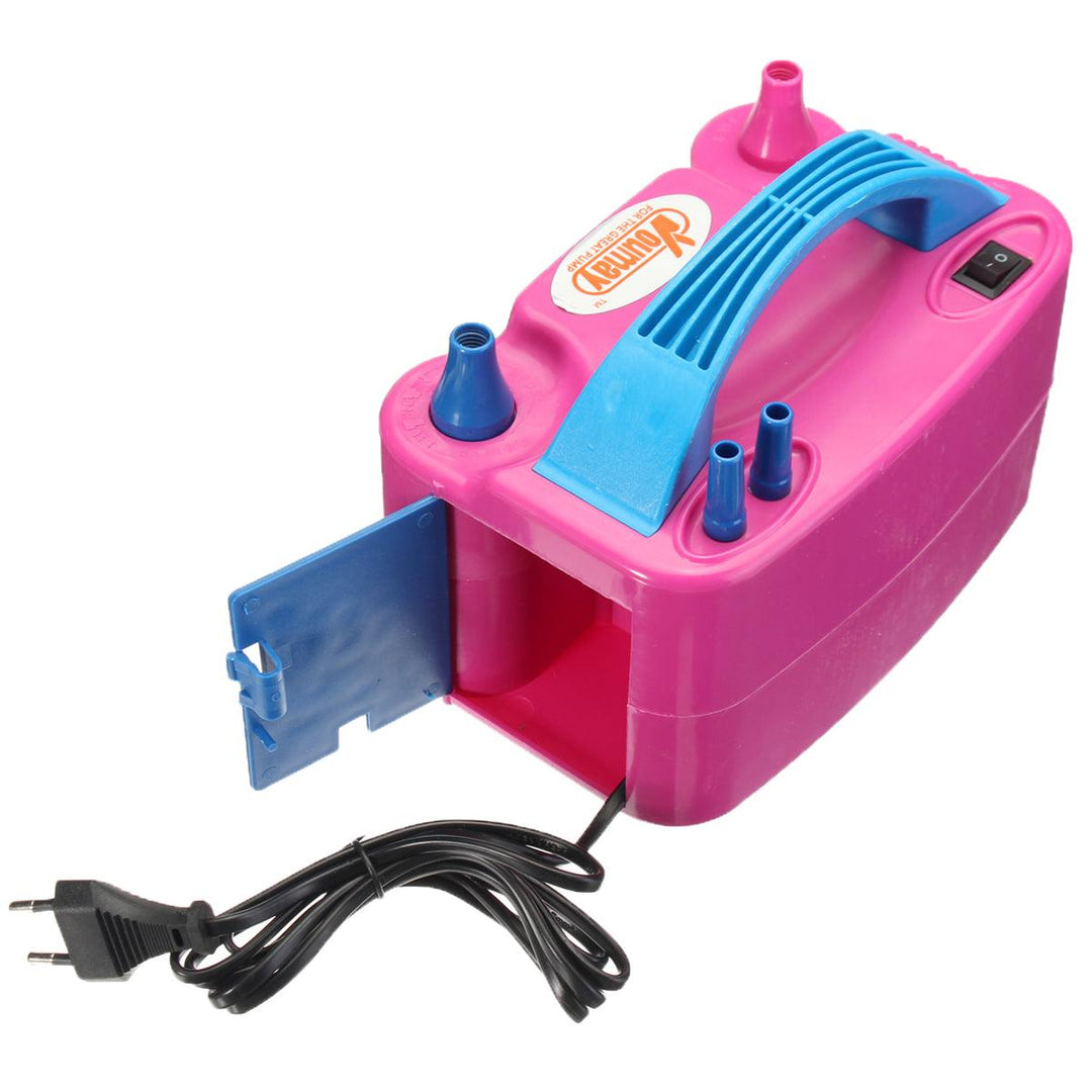 600W High Power Portable Electric Balloon Pump Two Nozzles Inflator Air Blower (EU Plug) - MRSLM